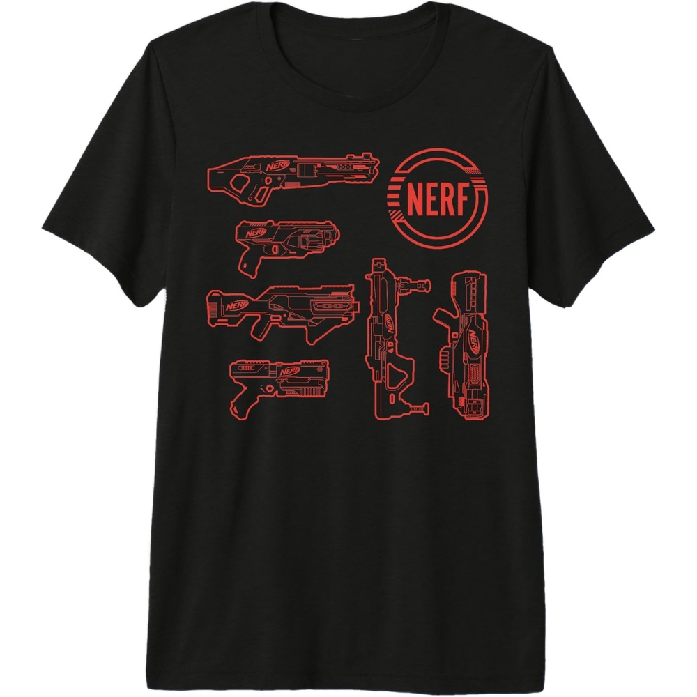 image:imageNerf Blasters Retro Schematic Textbook Outlines Premium Triblend TShirtBlack