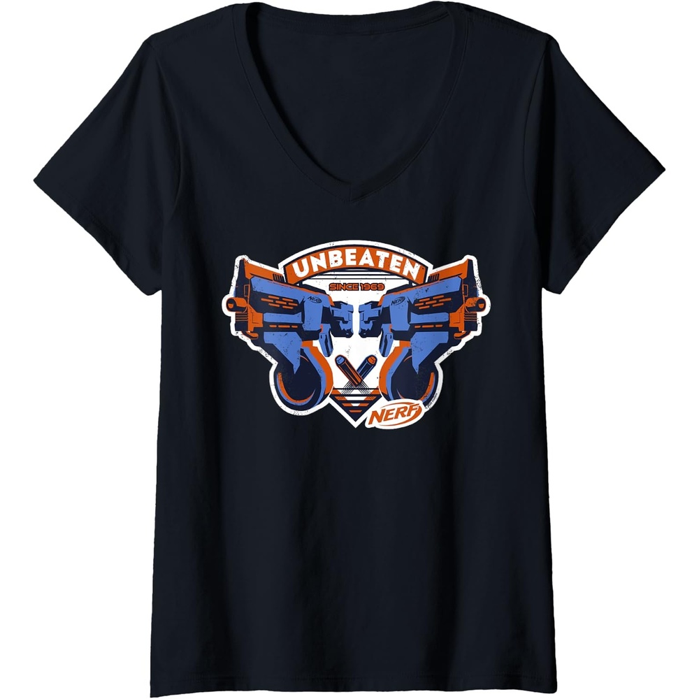 image:imageNerf Blasters Unbeaten Logo VNeck TShirtBlack
