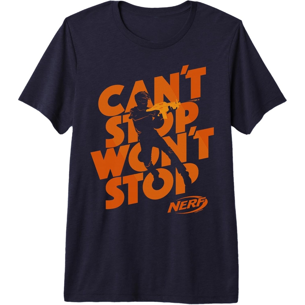 image:imageNerf Cant Stop Wont Stop Silhouette Premium Triblend TShirtNavy Blue