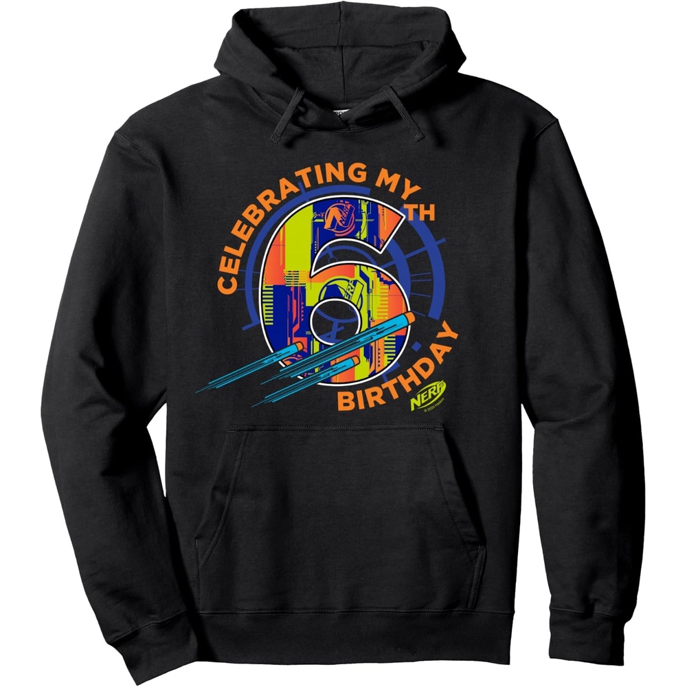image:imageNerf Celebrating My 6th Birthday Pullover HoodieBlack