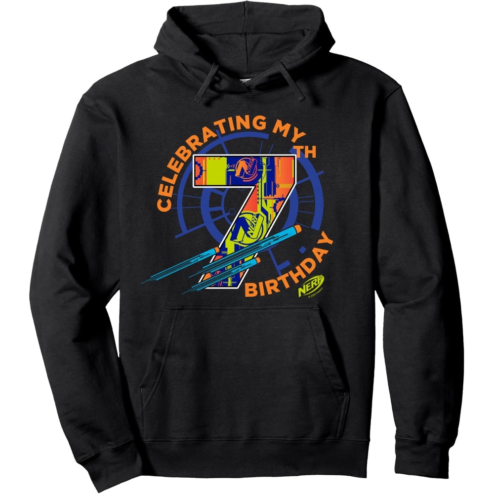 image:imageNerf Celebrating My 7th Birthday Pullover HoodieBlack