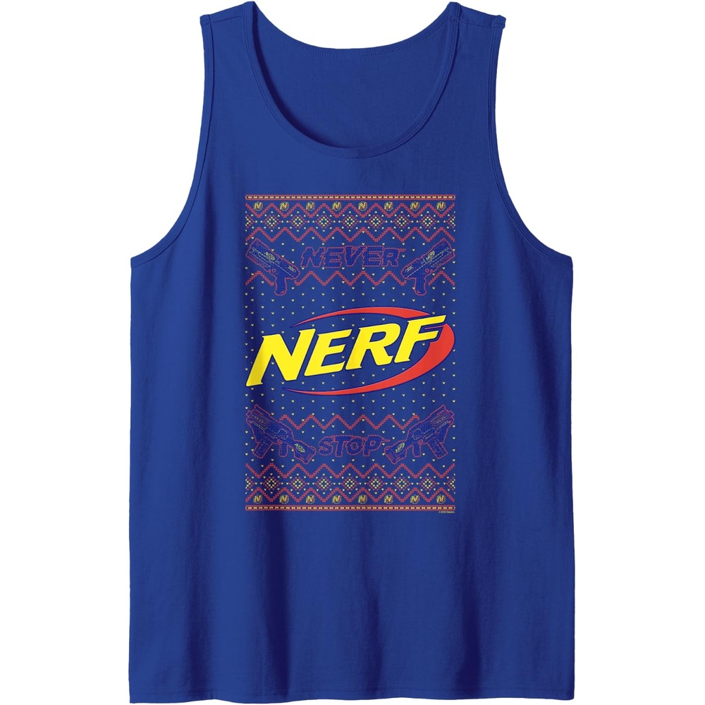 image:imageNerf Christmas Never Stop Ugly Sweater Tank TopRoyal Blue