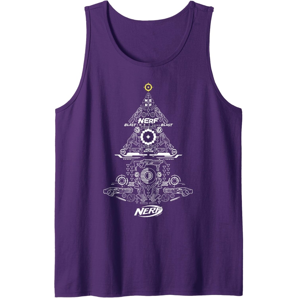 image:imageNerf Christmas Tree Toy Icons Collage Tank TopPurple