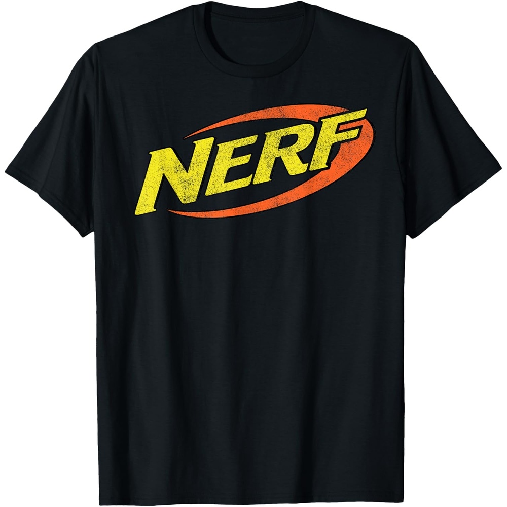 image:imageNerf Classic Distressed Retro Color Logo TShirt SmallBlack