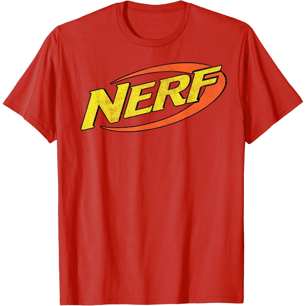 image:imageNerf Classic Distressed Retro Color Logo TShirt SmallRed