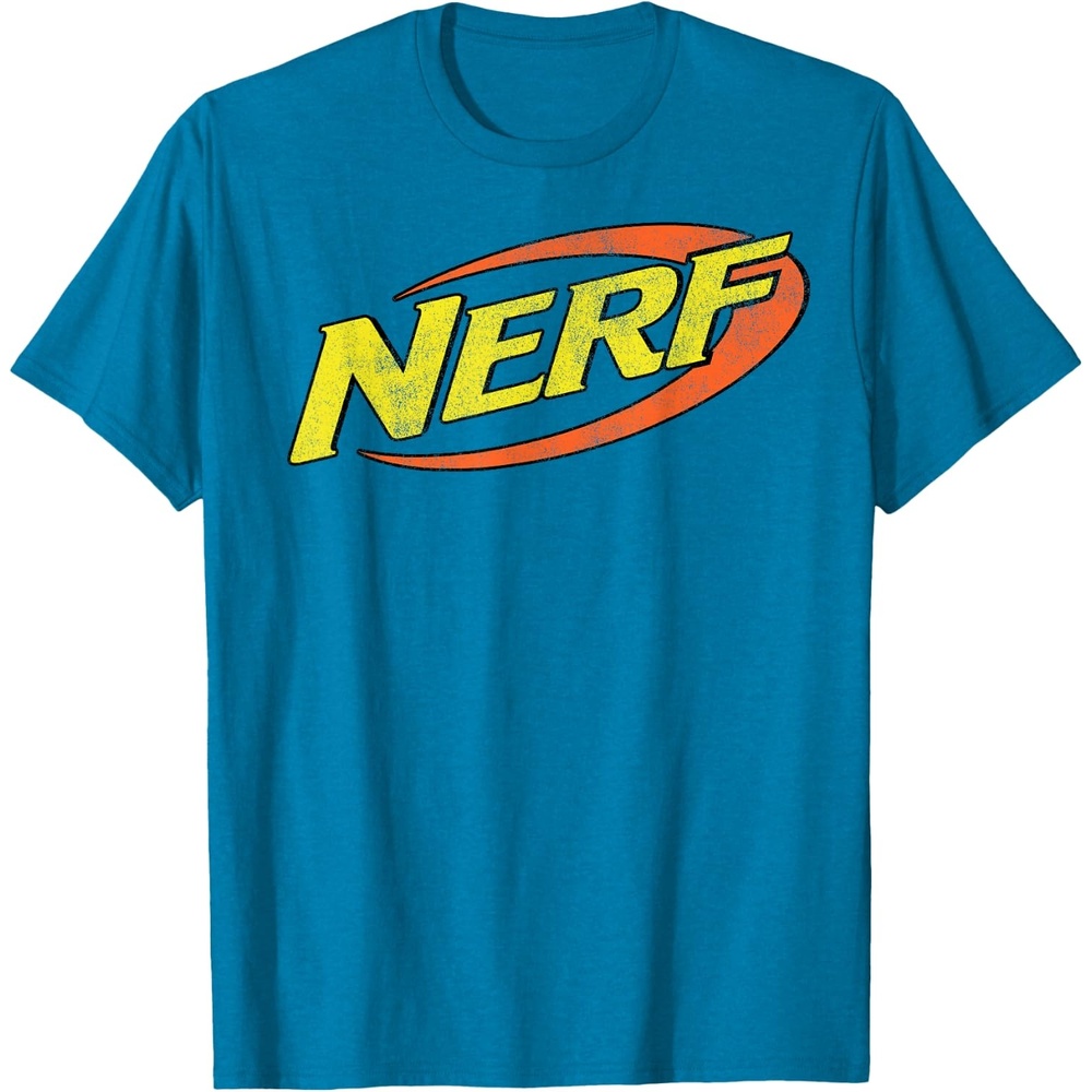 image:imageNerf Classic Distressed Retro Color Logo TShirt SmallSapphire Blue