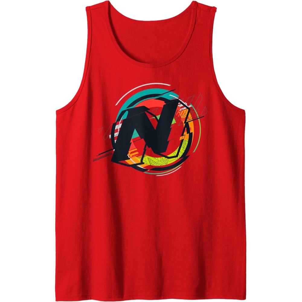 image:imageNerf Glitch Color Graphic Logo Tank TopRed