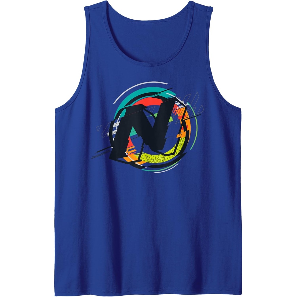 image:imageNerf Glitch Color Graphic Logo Tank TopRoyal Blue