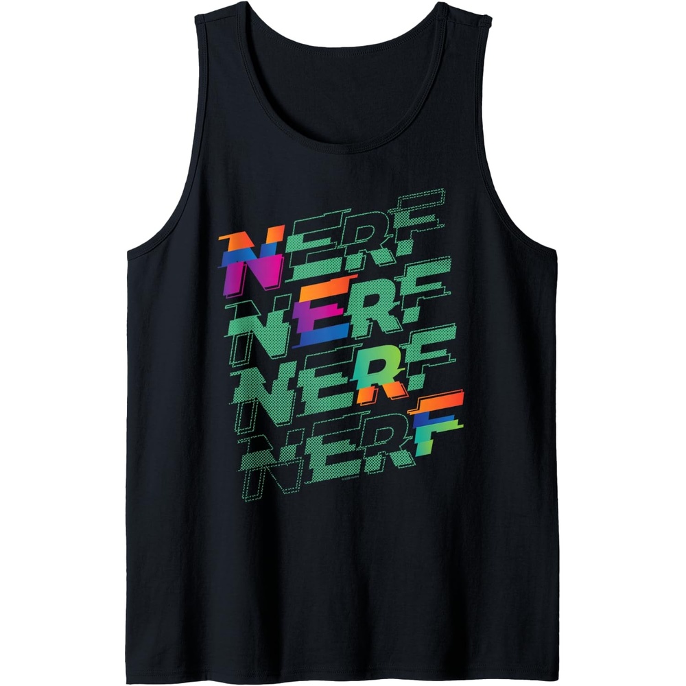 image:imageNerf Glitch Color Logo Stack Tank TopBlack