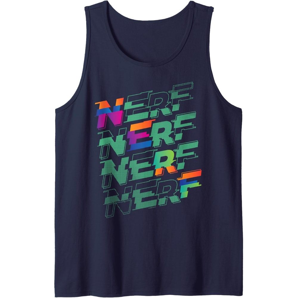 image:imageNerf Glitch Color Logo Stack Tank TopNavy Blue