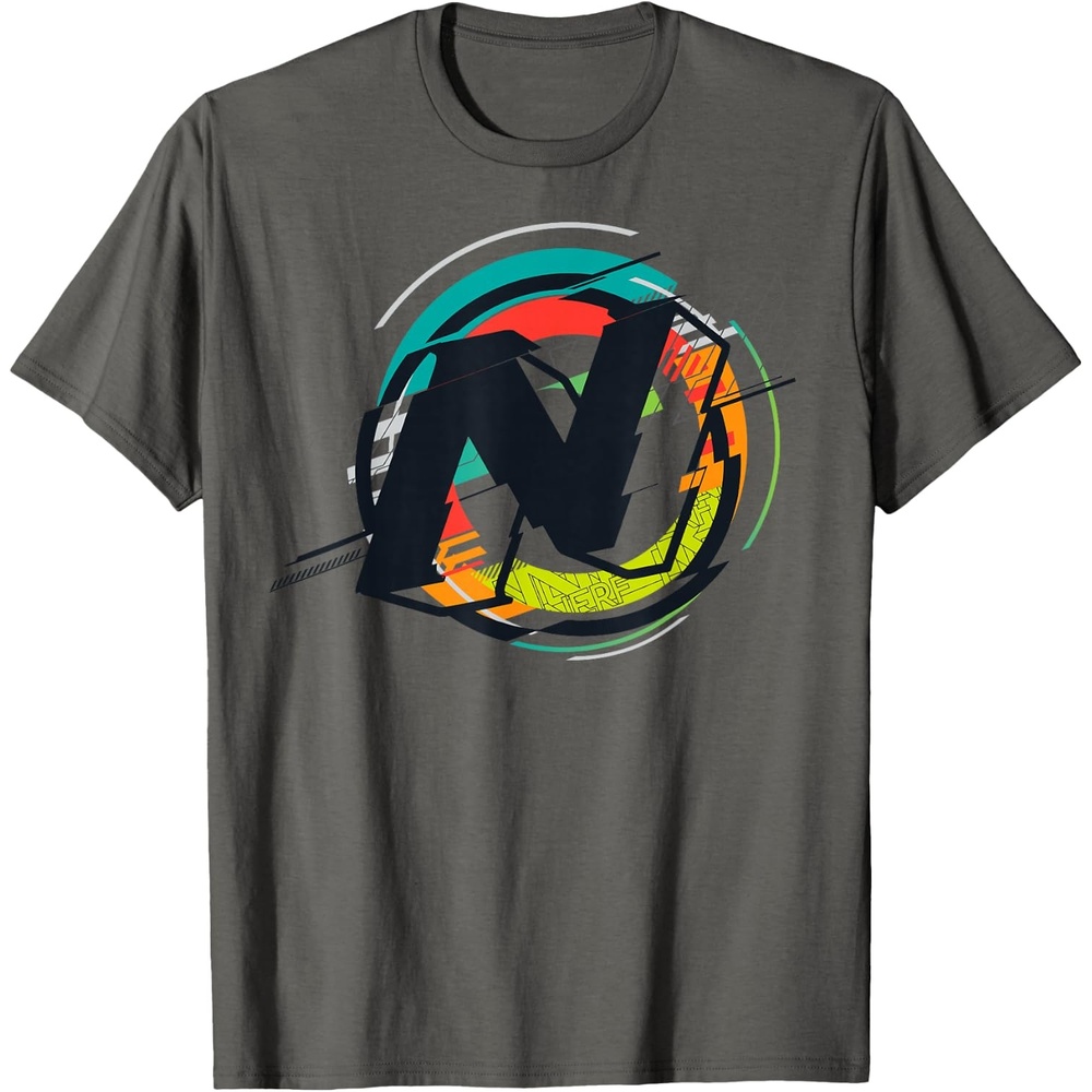 image:imageNerf Glitch Colour Graphic Logo TShirtAsphalt Grey