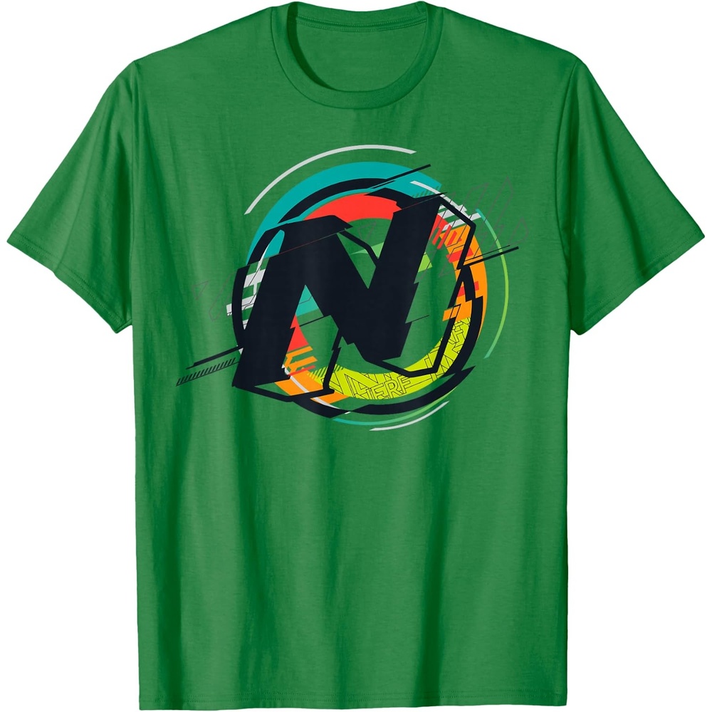 image:imageNerf Glitch Colour Graphic Logo TShirtKelly Green