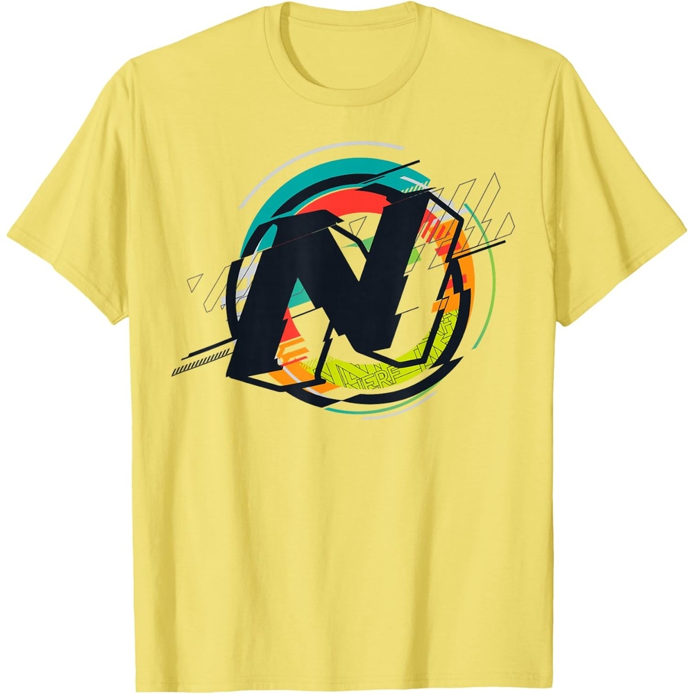 image:imageNerf Glitch Colour Graphic Logo TShirtLemon Yellow