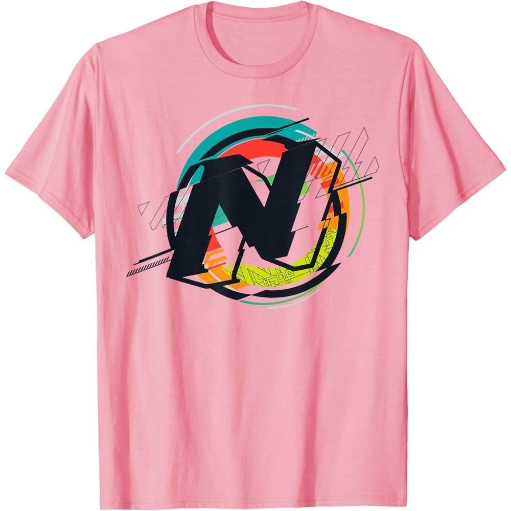 image:imageNerf Glitch Colour Graphic Logo TShirtPink