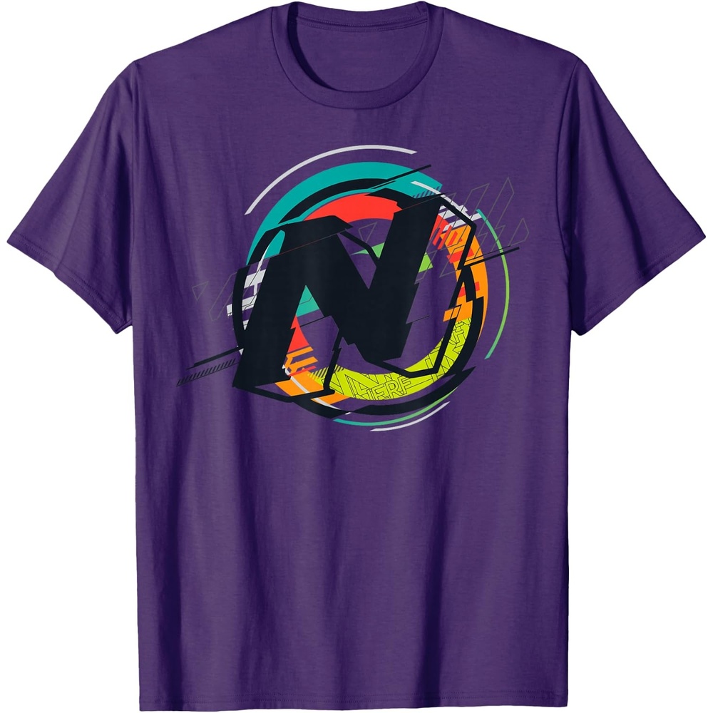 image:imageNerf Glitch Colour Graphic Logo TShirtPurple