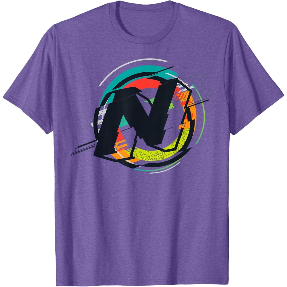 image:imageNerf Glitch Colour Graphic Logo TShirtPurple Heather