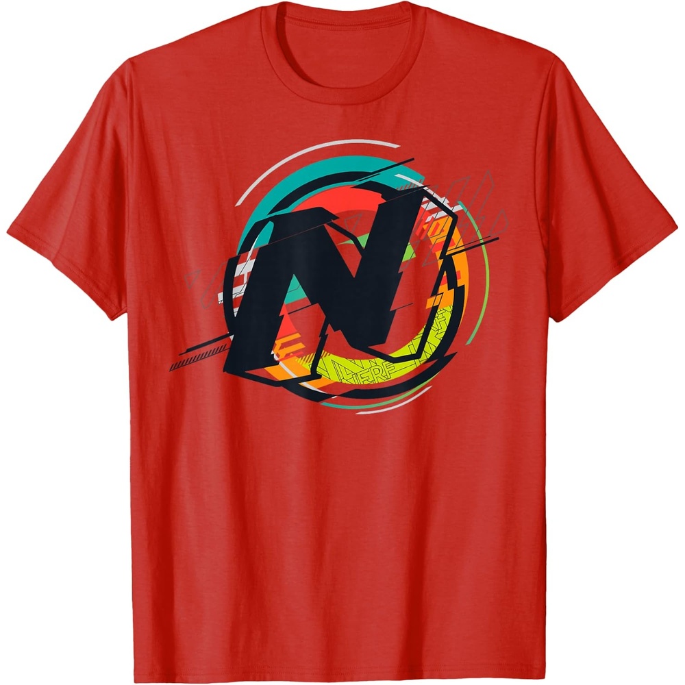 image:imageNerf Glitch Colour Graphic Logo TShirtRed