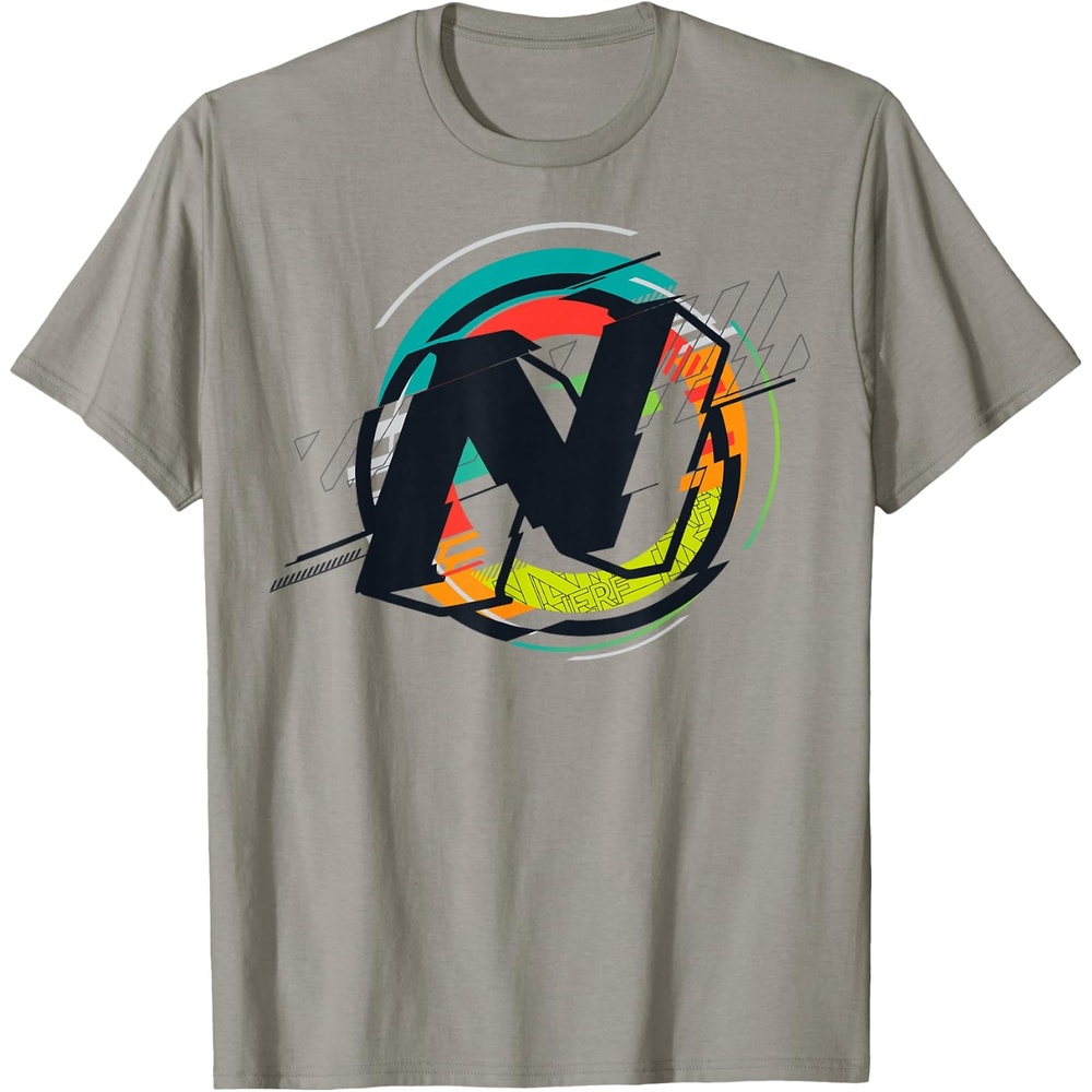 image:imageNerf Glitch Colour Graphic Logo TShirtSlate Grey