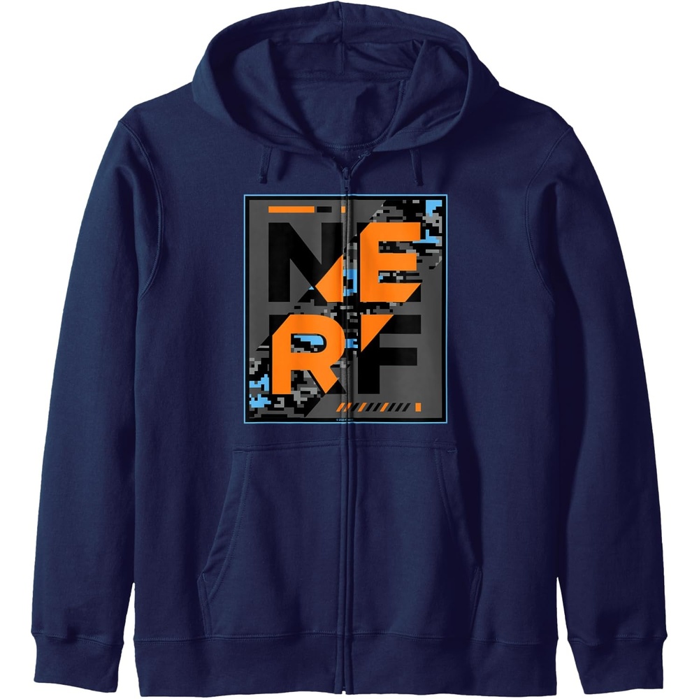 image:imageNerf Glitch Poster Zip HoodieNavy Blue