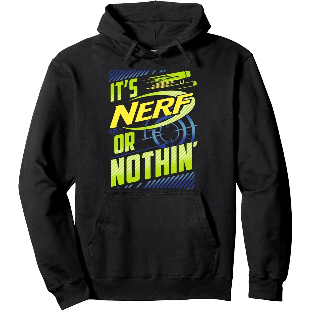 image:imageNerf Its Nerf Or Nothin Retro Bold Logo Pullover HoodieBlack