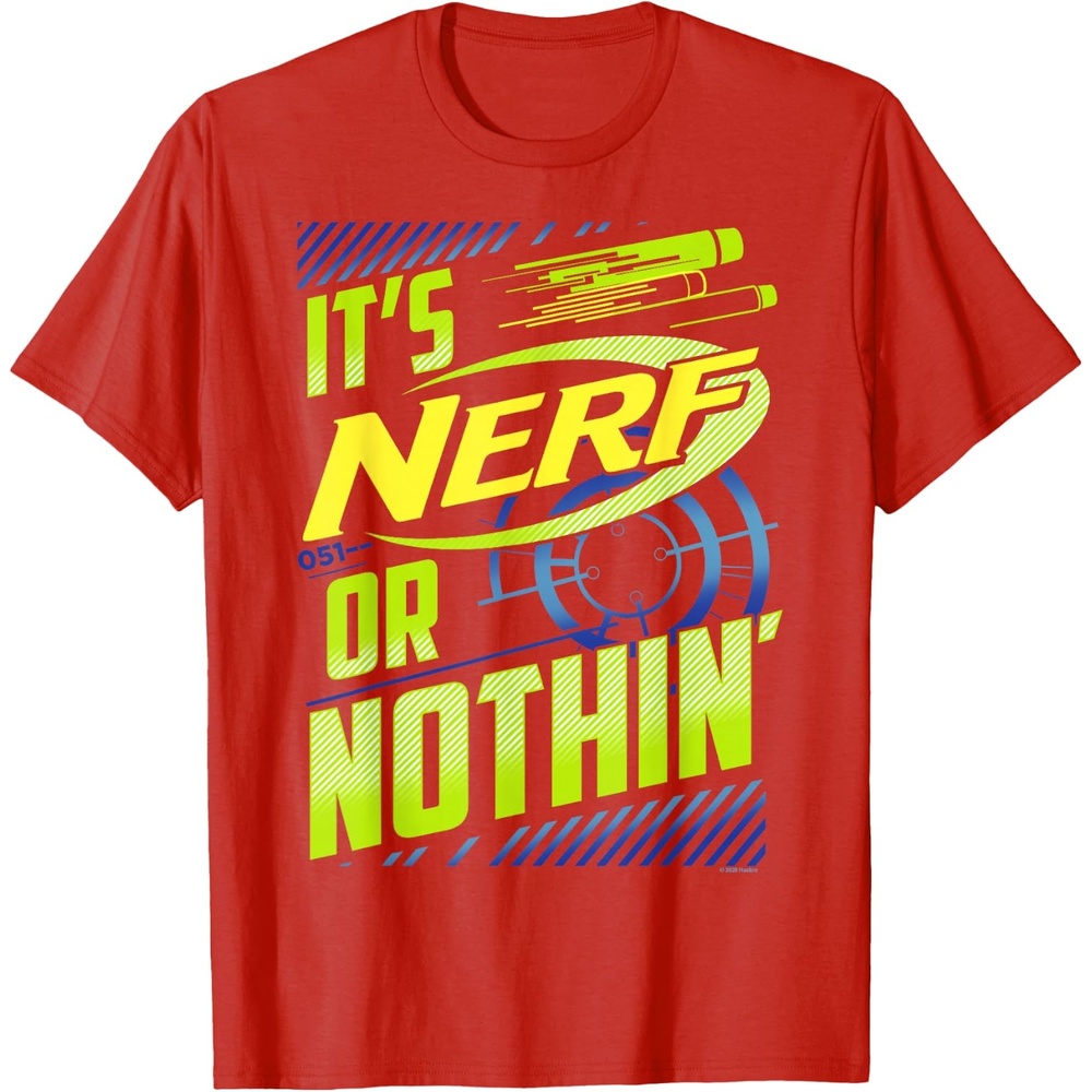 image:imageNerf Its Nerf Or Nothin Retro Bold Logo TShirt SmallRed