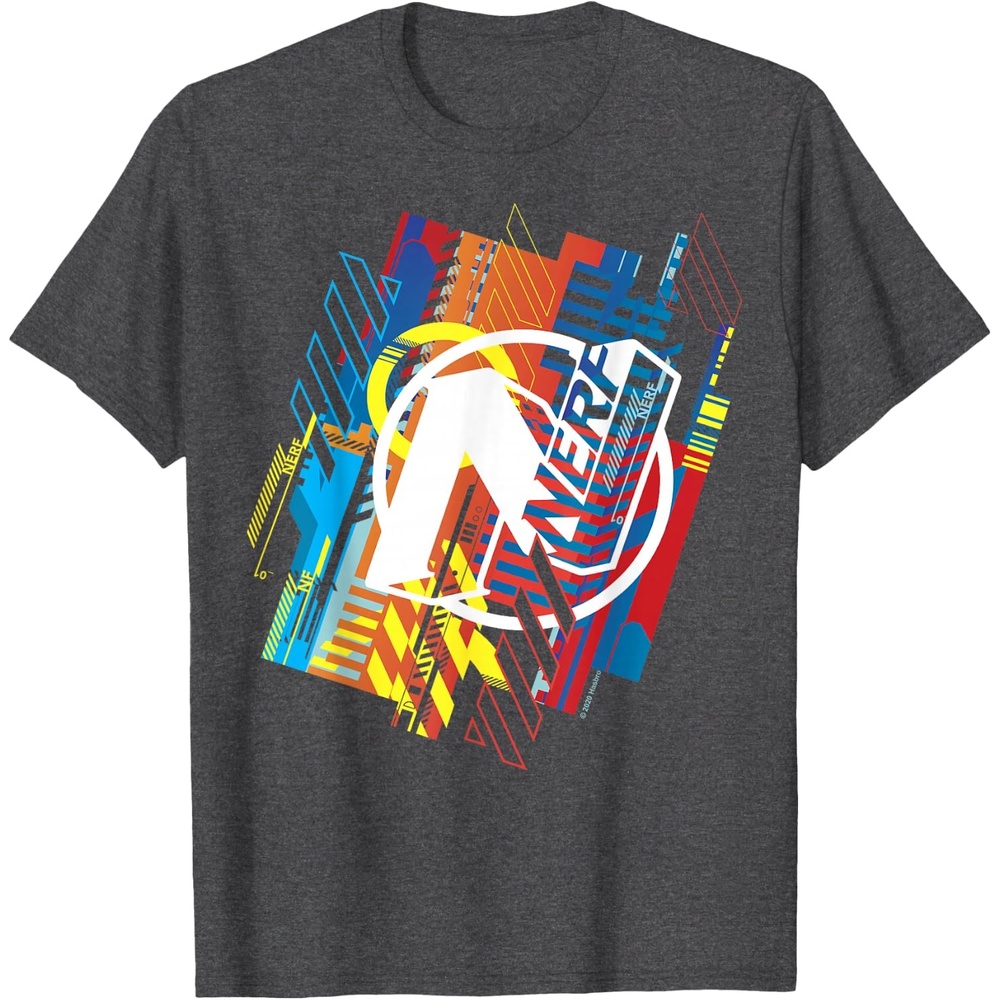 image:imageNerf N Glitched Logo TShirtDark Heather Grey