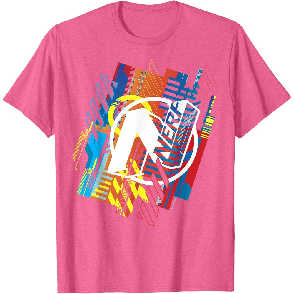 image:imageNerf N Glitched Logo TShirtPink Heather