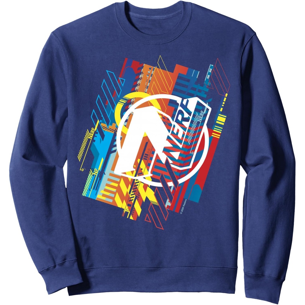 image:imageNerf N Logo Glitched SweatshirtNavy Blue