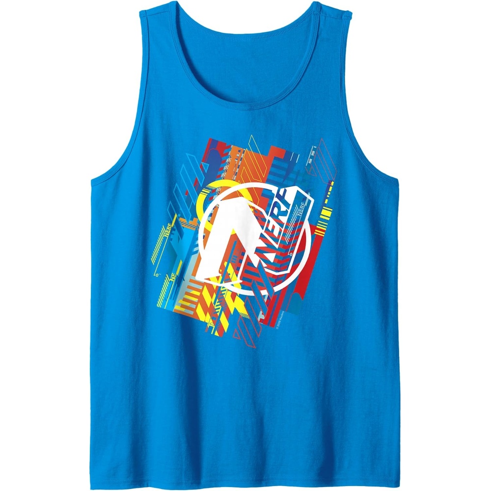 image:imageNerf N Logo Glitched Tank TopSapphire Blue