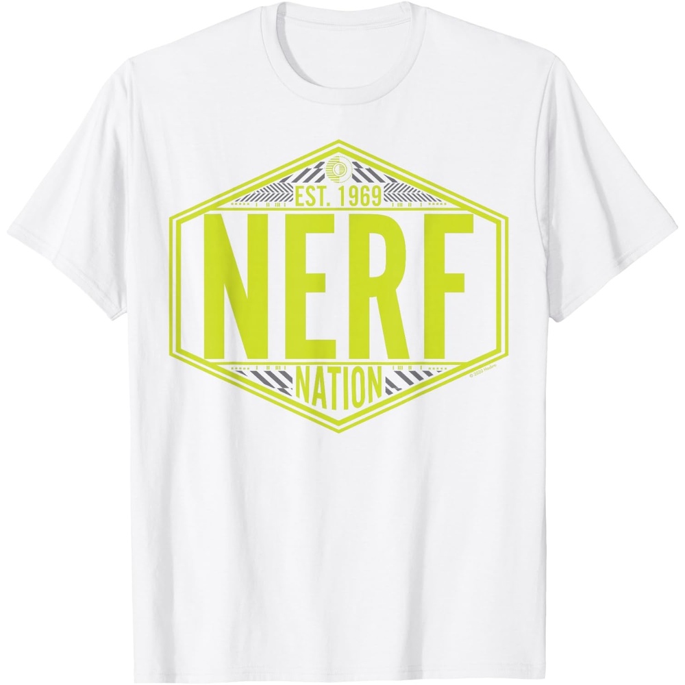 image:imageNerf Nation Est 1969 Neon Badge Logo TShirtWhite
