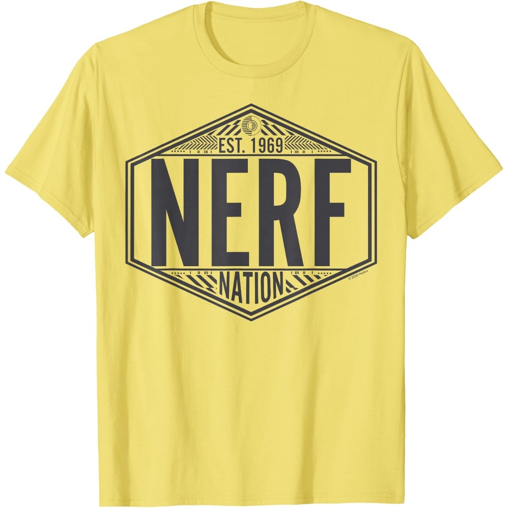 image:imageNerf Nation Est 1969 Neon Badge Logo V2 TShirtLemon Yellow