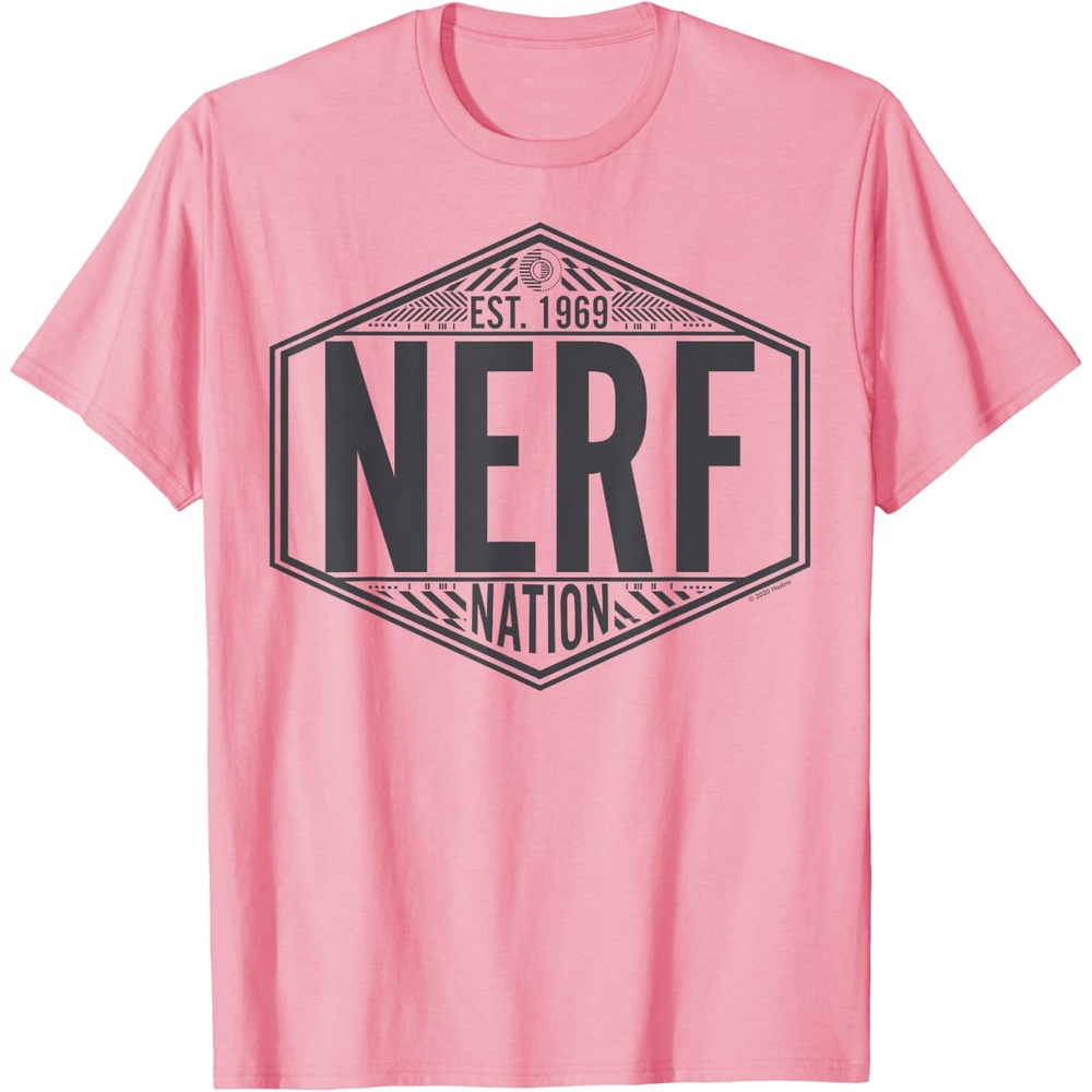 image:imageNerf Nation Est 1969 Neon Badge Logo V2 TShirtPink