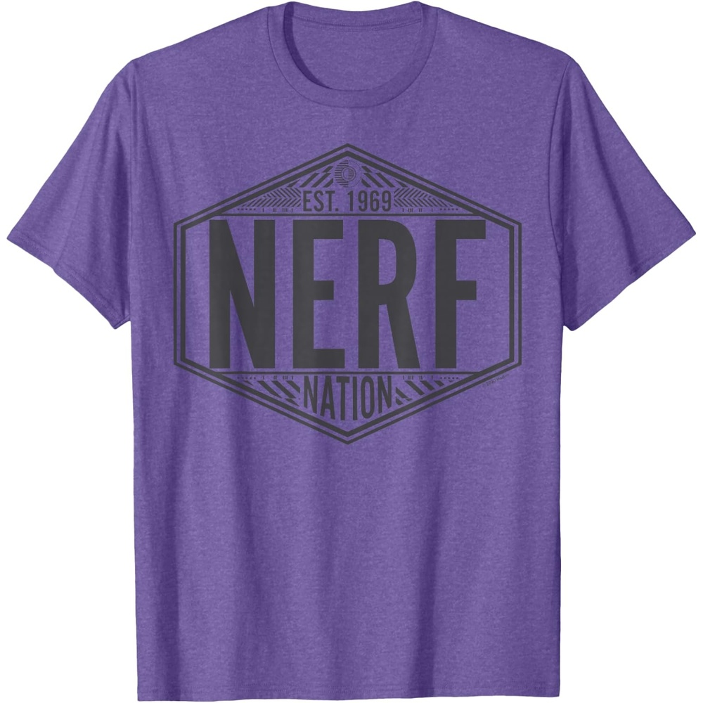 image:imageNerf Nation Est 1969 Neon Badge Logo V2 TShirtPurple Heather