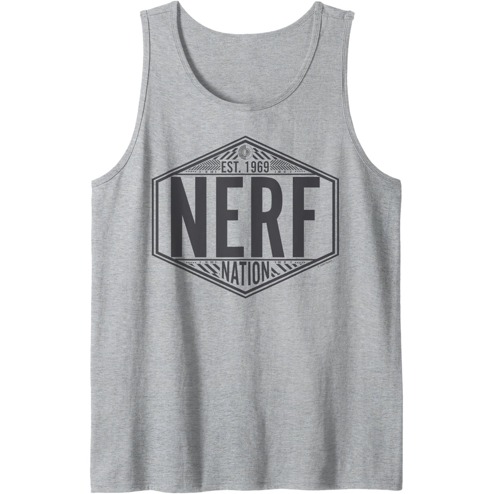 image:imageNerf Nation Est 1969 Neon Badge Logo V2 Tank TopHeather Grey