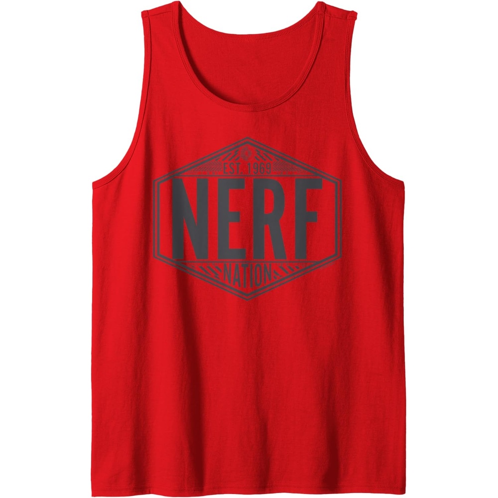 image:imageNerf Nation Est 1969 Neon Badge Logo V2 Tank TopRed