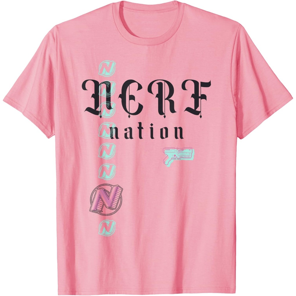 image:imageNerf Nation Logo Stack Blaster TShirtPink