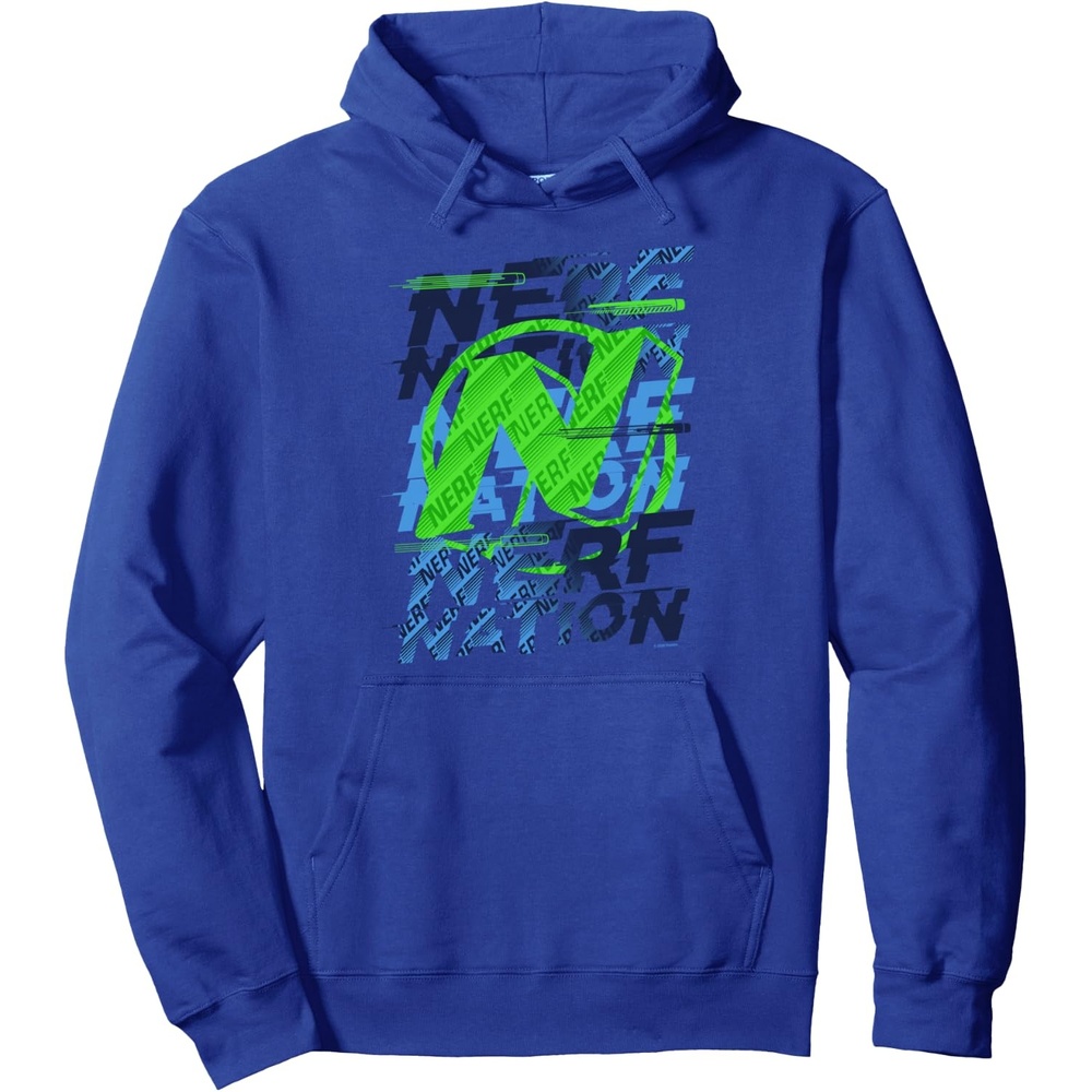 image:imageNerf Nation Logo Stack Pullover HoodieRoyal Blue