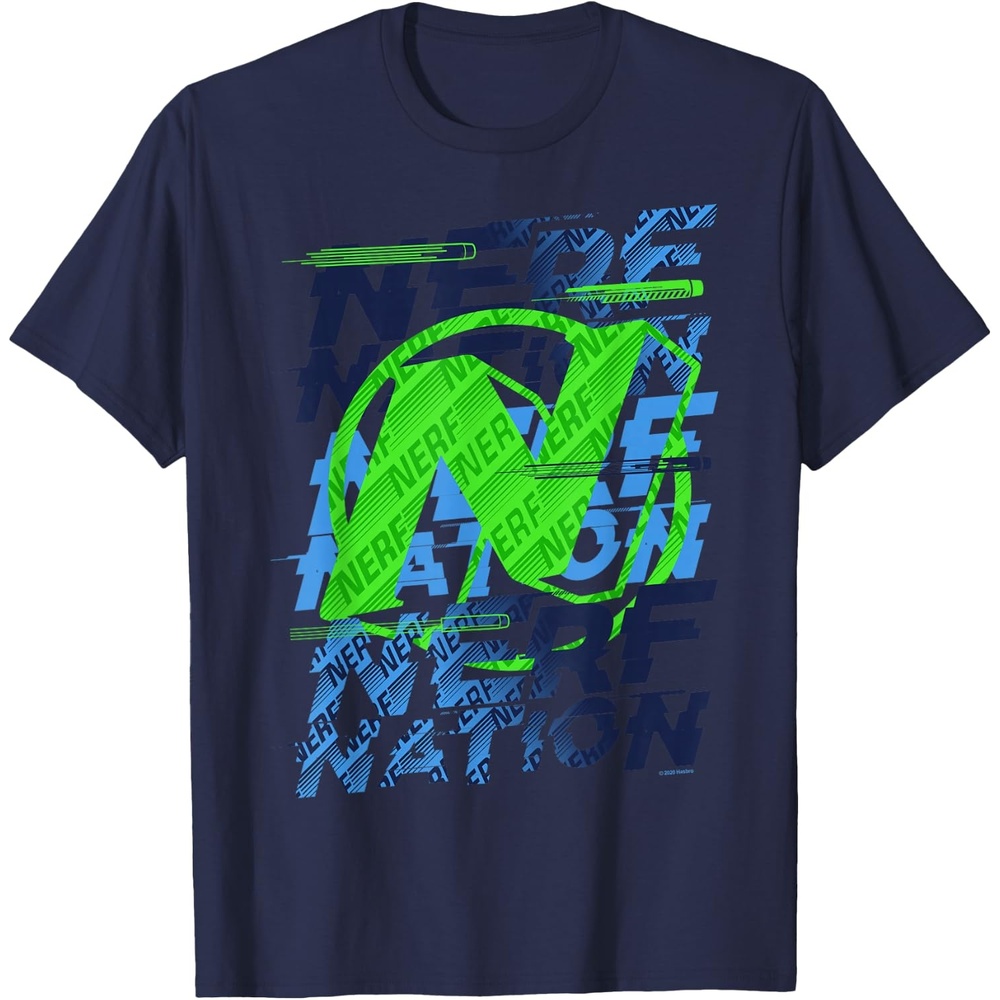 image:imageNerf Nation Logo Stack TShirtNavy Blue