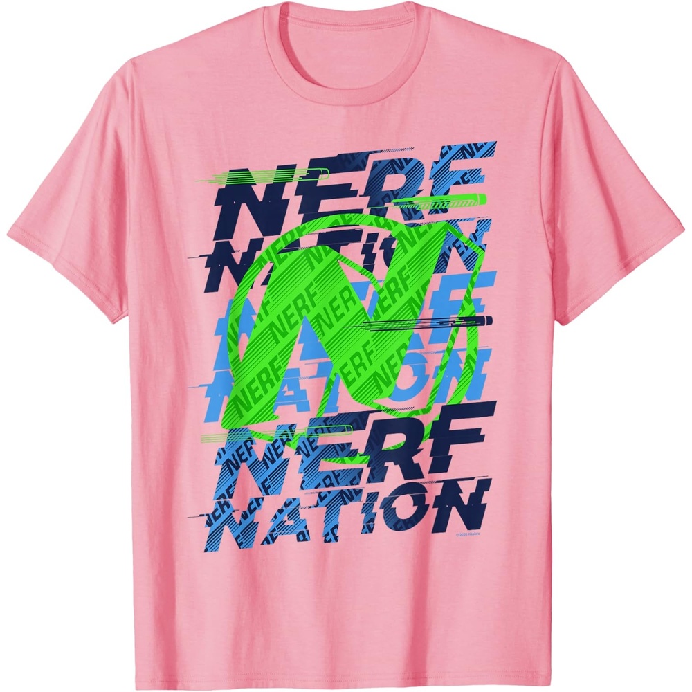 image:imageNerf Nation Logo Stack TShirtPink