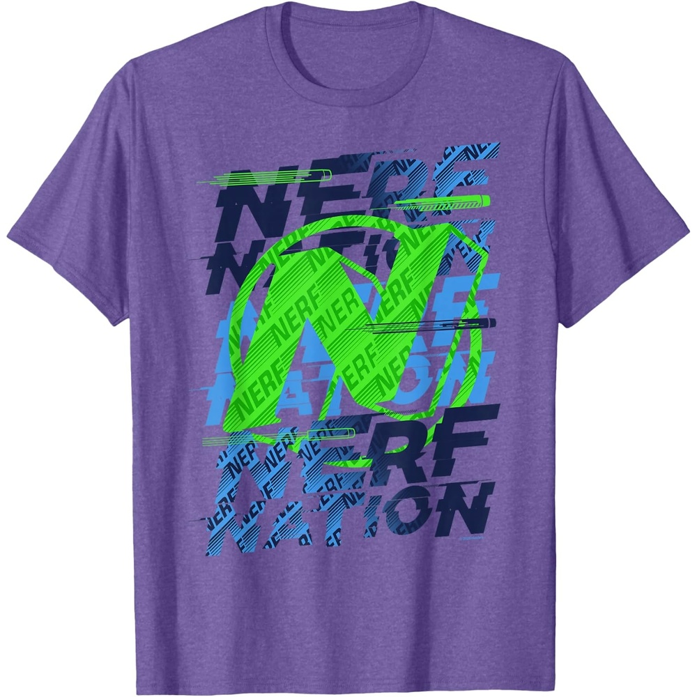 image:imageNerf Nation Logo Stack TShirtPurple Heather