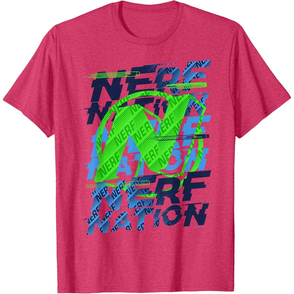image:imageNerf Nation Logo Stack TShirtRed Heather