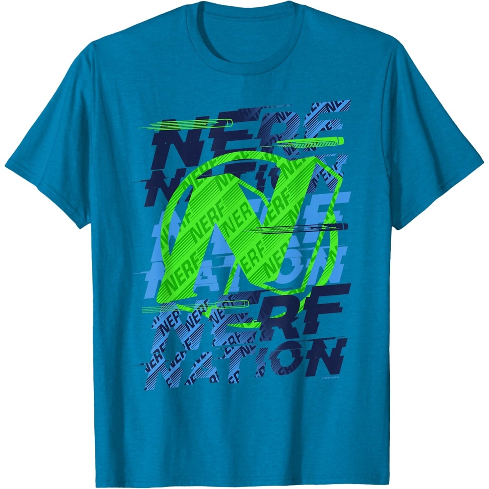 image:imageNerf Nation Logo Stack TShirtSapphire Blue