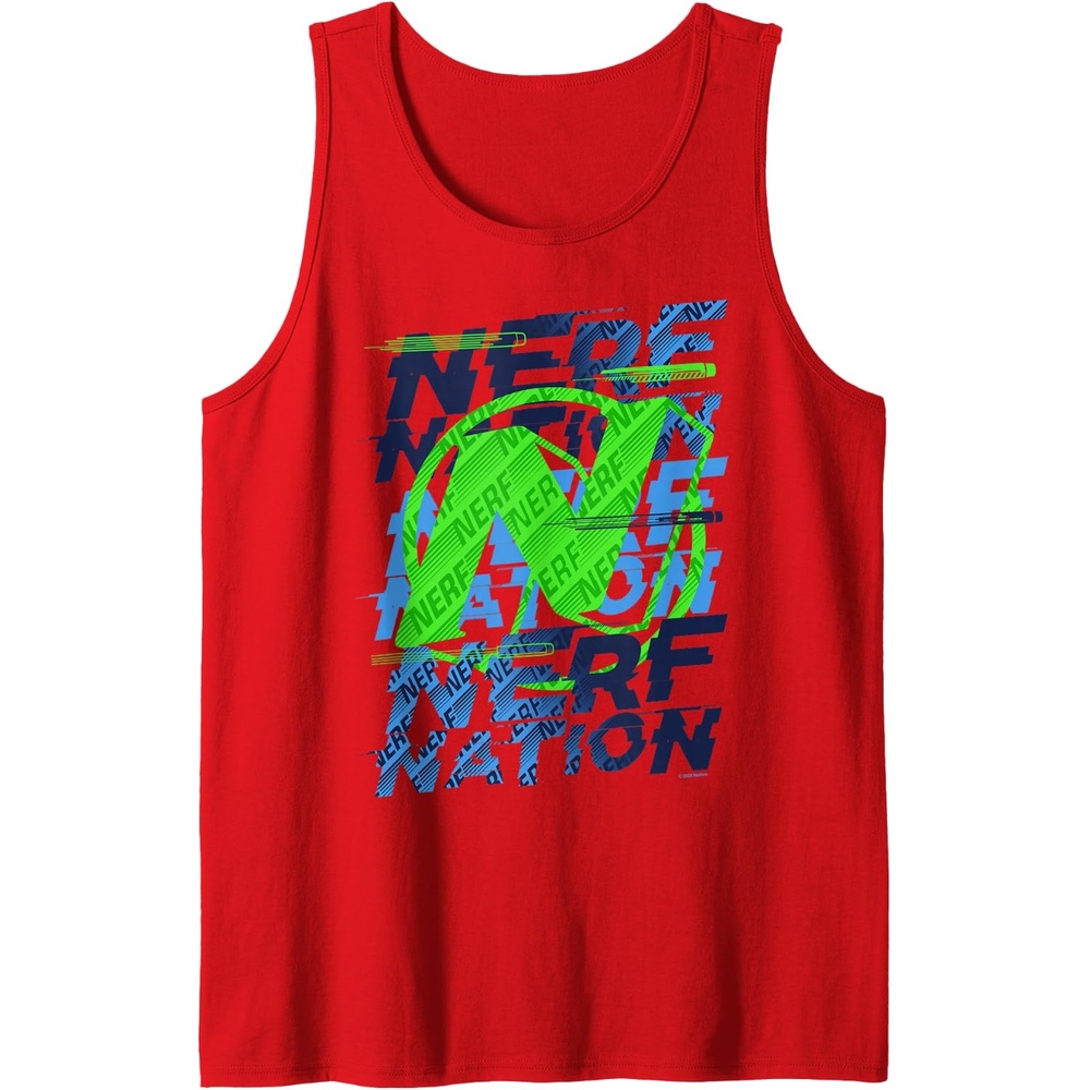 image:imageNerf Nation Logo Stack Tank TopRed