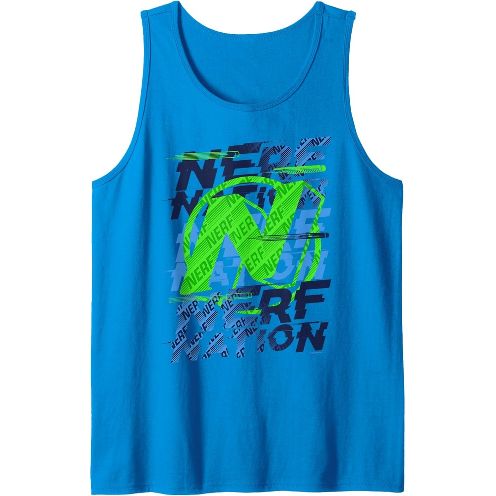 image:imageNerf Nation Logo Stack Tank TopSapphire Blue