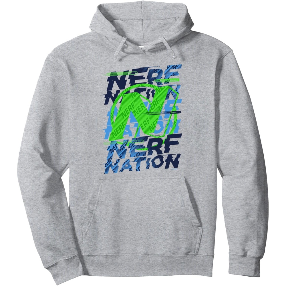 image:imageNerf Nation N Logo Stack Pullover HoodieHeather Grey
