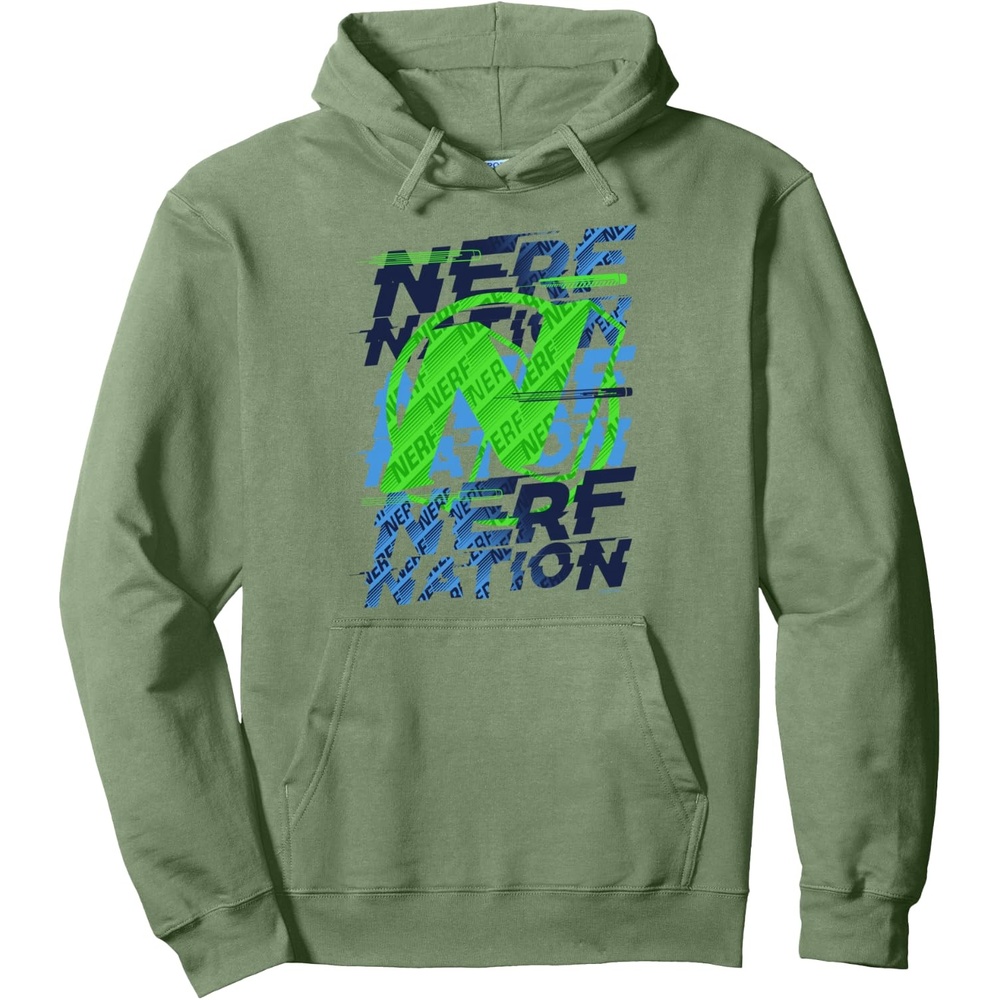image:imageNerf Nation N Logo Stack Pullover HoodieSage Green