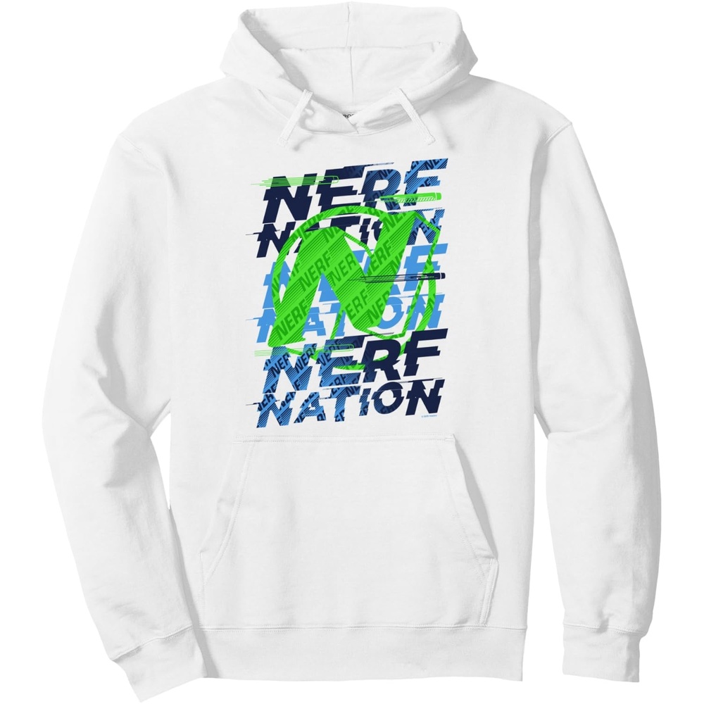 image:imageNerf Nation N Logo Stack Pullover HoodieWhite