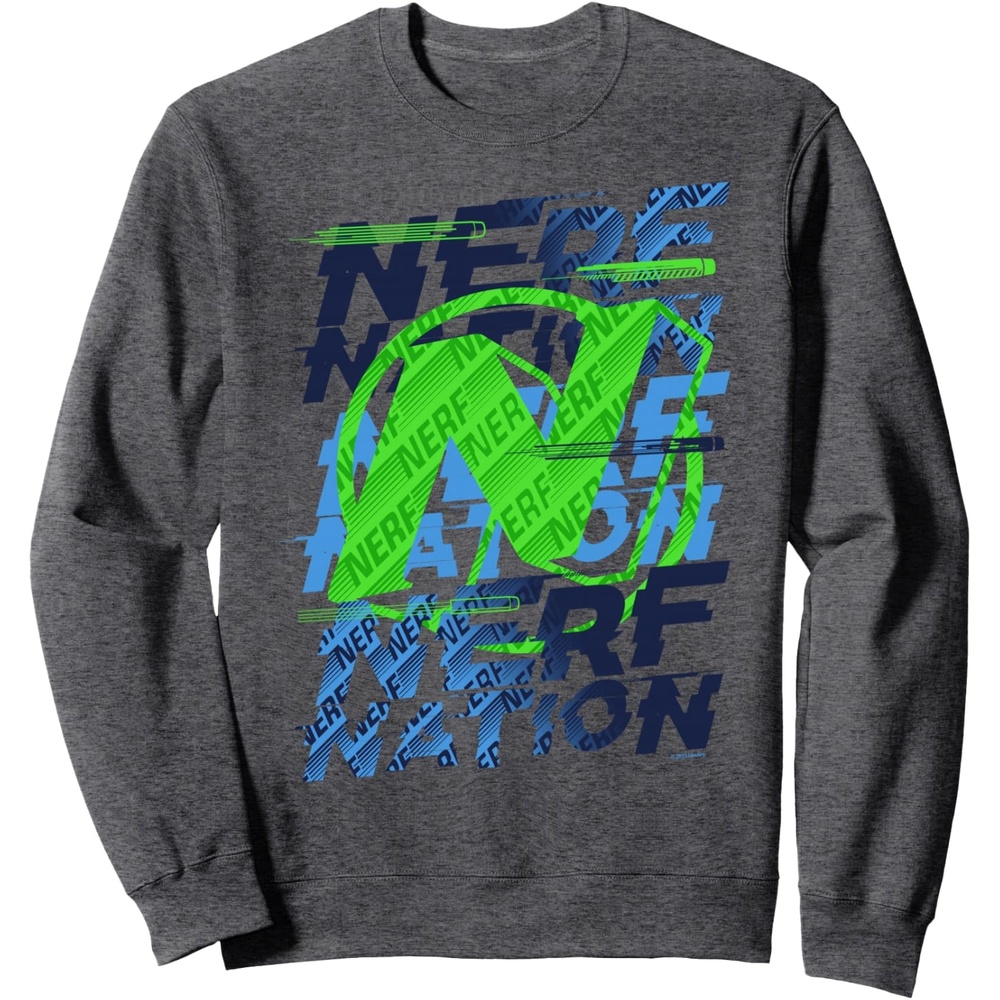 image:imageNerf Nation N Logo Stack SweatshirtDark Heather Grey