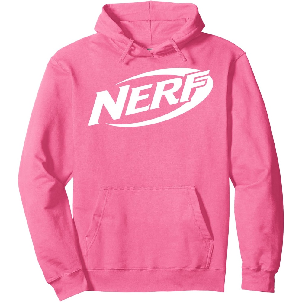 image:imageNerf Simple White Retro Logo Pullover HoodieBright Pink