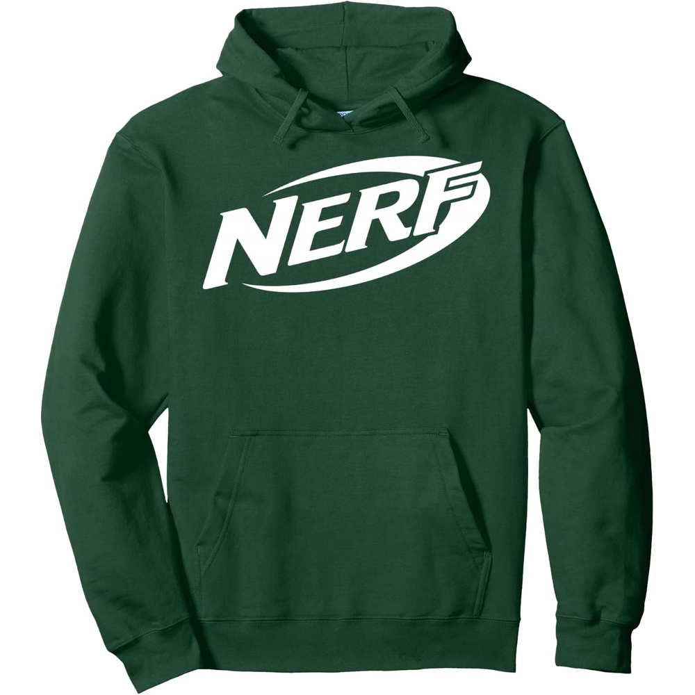 image:imageNerf Simple White Retro Logo Pullover HoodieDark Green